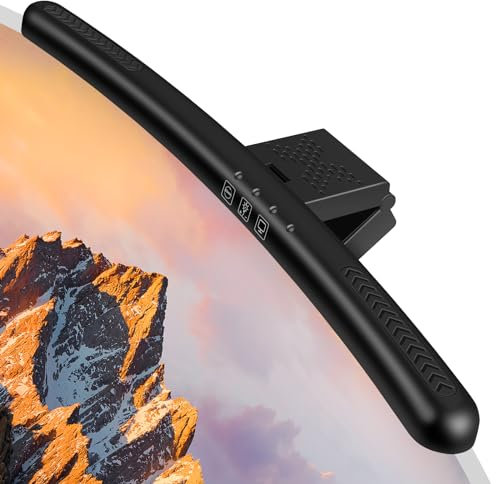 Laliled Computer Monitor Lampe,Dimmbare Monitor Light Bar curved Bildschirmlampe,LED USB Monitor Lichtleiste Home Office,Bürolicht Augenpflege Schreibtischlampe