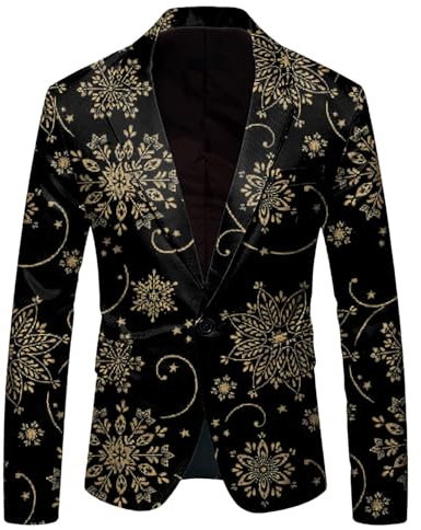 Juldräkt för man, mode, dräkt, jul, blazer | karneval, kavaj, jul, herrkostymer, vinterkavaj, juldräkt, Svart 17, XXL