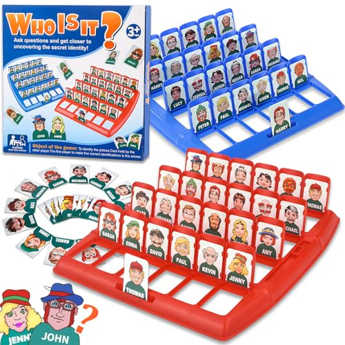 dellyy Qui Est Ce, Jeux de Société Enfant, Qui Est-Ce Jeux de Société, Jeux pour Enfants, Famille Jeu de Devinette, pour 2 Joueurs, à Partir de 6 Ans