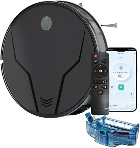 Dynamoclean Robot Vacuum Cleaner with Mop, 6500PA Suction, A7 Robotic Vacuums with Auto Carpet Boost, Alexa/WiFi/APP Control, Pet Hair & Hard Floor Cleaner