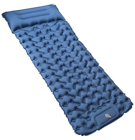 YOUXIU Isomatte Selbstaufblasend, Ultraleicht Isomatte Camping, Aufblasbare Isomatte, Camping Matratze, Luftmatratze Camping, Campingmatte mit Fußpumpe Für Reisen Wandern Wasserdicht Schlafmatte Zelt