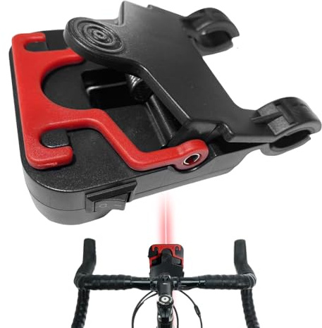 Cykelstyre kalibrator, USB-laddningslaserkalibrator, cykelvårdstillbehör, sittcenterjusterare, cykelstyre sadel kalibrator (röd)