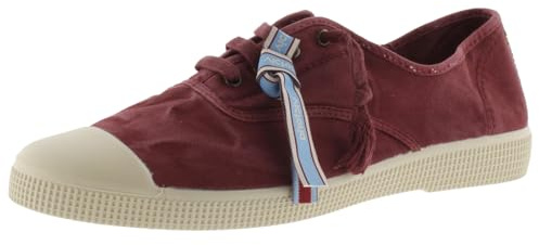 victoria Zapatillas Unisex 1915 Lona Envejecida DREC & Cordones Al Tono & Accesorio Pulsera 1661102 para Adulto Burdeos 39