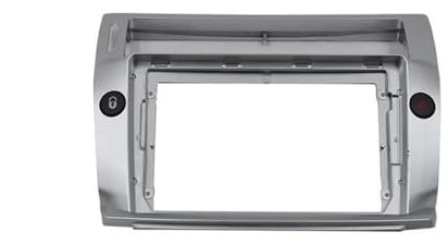 2 Din Bilradio Stereo Ljudplatta Fascia Ram 9 Tum Stor Skärm Player Panel Dash Mount Kit För Citroen C4 För Quatre 2004-2009 Bil Fascia Radiopanel(silver)