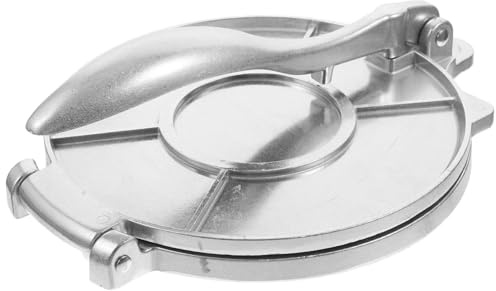 MOTHNUR Máquina Prensadora de Harina 20 Cm Aluminio Plata Prensa Ajustable para Hacer Tortillas de Maíz Caseras Cocina Hogar Pequeñas Porciones