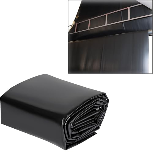 Fodera per laghetto, resistente ai raggi UV, membrana impermeabile per laghetti e giardini acquatici, spessore 0,12 mm, rivestimento per laghetto durevole disponibile in misure 2 x 4 m, 3 x 6 m, 4 x 7