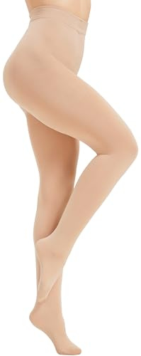 Nebalia Collant Chaud Thermo pour Femme Hiver - Doublure Polaire Épaisse, Collants Thermique Gainant, Opaque, Élastique et Confortable Couleur Chair s-m