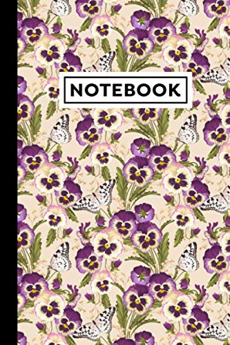Notebook: Pansy Notebook - Pansy Themed Gift For Pansy Lovers - Pansy Journal - 6 x 9 - 120 Lined Pages With Pansy Themed Borders