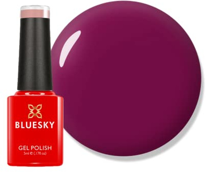 Bluesky Gel Nail Polish, Tinted Love - 80557, Claret, Dark Red/Purple, Long Lasting, Chip Resistant, 5ml (Requires Drying Under UV LED Lamp)