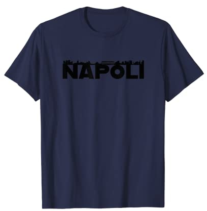 Napoli Italien City Skyline Silhouette Umrissskizze T-Shirt