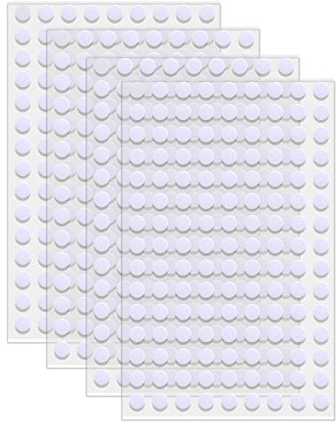 zoerbufan 540 Pcs Self Adhesive Dots Tapes, 270 Pairs Sticky Dots, Diameter White Sticky Back Coins Hook and Loop Self, Waterproof DIY Double Sided Sticky Adhesive Pads for Office, Home, School