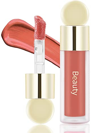 Boobeen Rubor líquido de terciopelo en crema, maquillaje mate de gel suave para mejillas, ligero y mezclable, color natural de larga duración