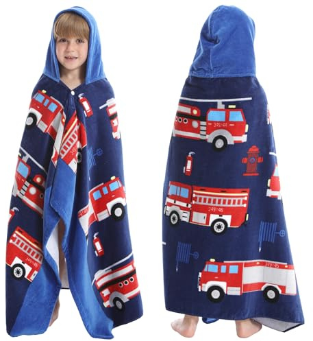 Bavilk Kids Bath Towels, Kids Towel Girls Boys Hooded Beach,Bathroom,Pool Swim Towels 30 × 50 INCH Large Size Ultra Absorbent Cute Cartoon Animal Full Vitality 100% Cotton Wearable Wrap for Child