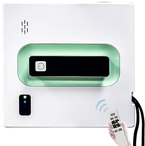 Robot limpiacristales automático con Doble Salida de Agua, Robot limpiacristales con Mando a Distancia Robot Limpia Cristales Inteligente con pulverización, 3 programas de Limpieza