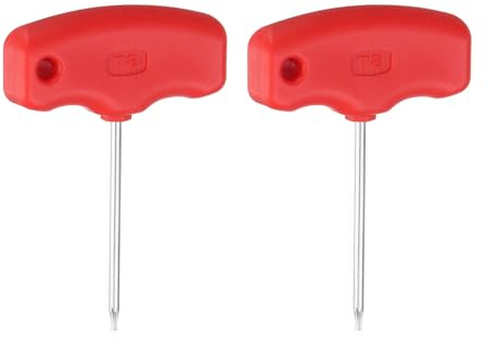 QUARKZMAN 2 st Cr-V stål T8 Torx-skruvmejsel med T-format handtag för stjärnnyckel för CNC-verktygshållare