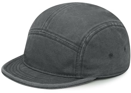 Clakllie Bomull 5 panelkeps med kort skärm hip hop platt brätte kepsar män mjuk pappa hatt låg profil truckerkeps för löpning, CDGE-BSAD2514-Grey, one size