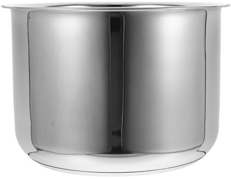 Zerodeko Olla Interior Acero Inoxidable 9.44X9.44X6.29In Repuesto Universal Para Arrocera 6L Compatible Cocina Familiar Vapor Hervir Gachas