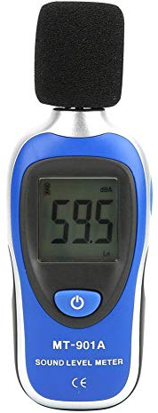 Sonometro Medidor de Decibelios Medidor de Nivel de Sonido Digital LCD MT-901A Probador de Detector de Ruido de Rango 30-130dB