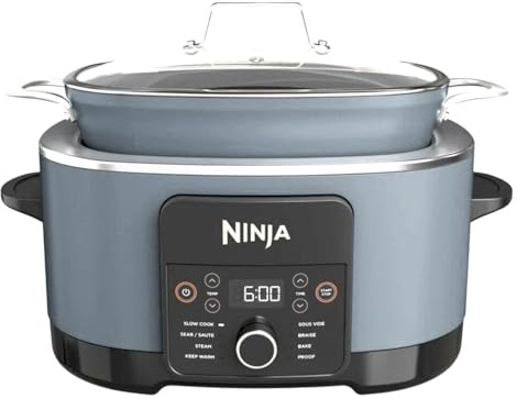 Ninja Foodi PossibleCooker PRO Plus with 11-in-1 Smart Cook System, Thermal Surround Technology, Powerful 1400-Watt Base, Oven safe up to 500º F - White (Renewed)