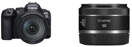 Canon EOS R6 Mark II Full Frame Mirrorless Camera & RF 24-105mm F4L IS USM | 24.2-megapixels & RF 50mm F1.8 STM Lens - Compact and Lightweight Lens for EOS R-Series Cameras
