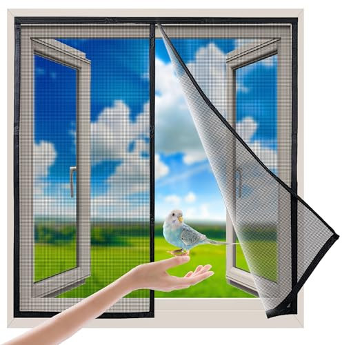 Mosquitera Cortina Magnetica, 55x155 cm Pantalla Magnética Antimosquitos, Anti Insectos Antimoscas Cierra Automáticamente Mosquitera Ventana Magnetica Innovador, Negro
