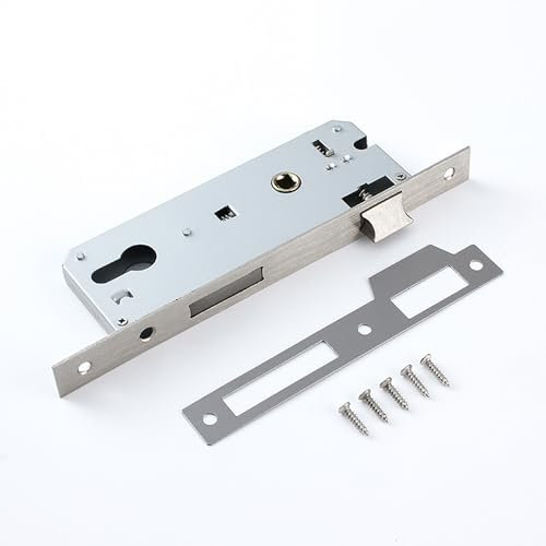 Cerradura de puerta, cerradura de embutir de acero inoxidable, cerradura de embutir, cerradura de embutir, puertas enmarcadas, respaldo de cerradura de 85 mm, cerradura de marco tubular de 35 mm, pest