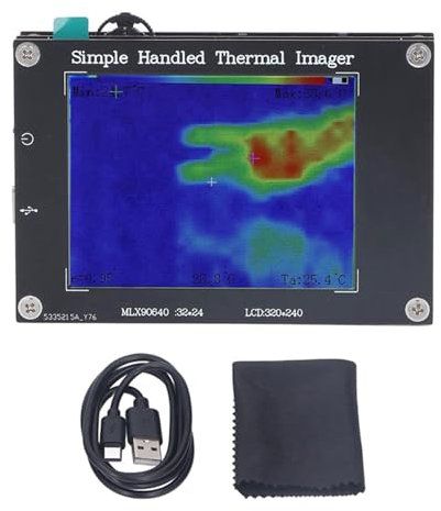 PLCPDM Multifunctional 3.2inch Thermal Imager Digital Display Handheld Thermal Imaging Camera Measuring -40℃ ~ +300℃