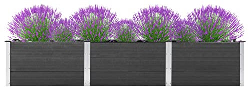 Xichuzi Arriate, Macetas para Flores Y Plantas, Jardineria Maceteros, Huerto Urbano Terraza, Mesa De Cultivo, Mesa Cultivo, de WPC Gris 300x50x54 cm