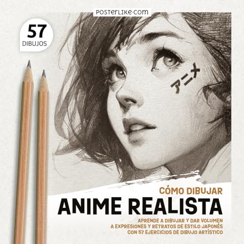 Cómo Dibujar Anime Realista: Aprende a Dibujar y dar Volumen a Expresiones y Retratos de Estilo Japonés con 57 Ejercicios de Dibujo Artístico (Anime Realista: Colección Artística de Dibujo Japonés)