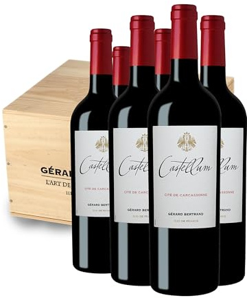 Gérard Bertrand Castellum 2019 vin rouge biodynamique Caisse bois 6 bouteilles 75cl