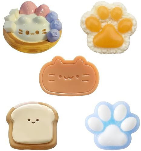 5 Pcs Squishy Kit, Soft Squishy Toys, Funny Gifts for Women Sensory Toys, Party Bag Fillers Cute Stress Relief Mini Fidget Stress Balls