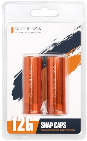 GUGULUZA 2 cartuchos de aluminio Kal 12 Snap Caps para escopeta