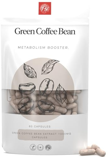 Fitness Health Green Coffee Bean Capsule 6000MG - Estratto di chicchi di caffè verdi raccolti a mano e non tostati, supplemento di caffè verde - Capsule di caffè verde ad alta resistenza (365)