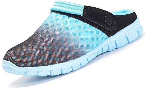 Clogs herr pantoletter Mesh Sabot Summer, tofflor,trädgård, skor med halkfri mjuk sula fritid sandaler, storlek 36–48, - Himmelsblå - 41 EU