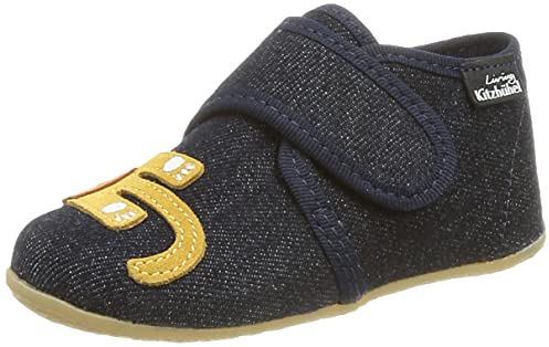 Living Kitzbühel Babyklettschuh Tiger & Fußball Hausschuh, Nachtblau, 21 EU