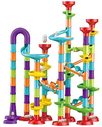 113 pcs Marble Run Race Toy Set, Construction Building Block Maze Toy Gift (113PCS)