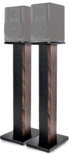 Coppia di supporti per altoparlanti in legno da 90 cm, per home cinema, HiFi, altoparlanti da tavolo e satellitari, esperienza di ascolto audio migliorata per home theater