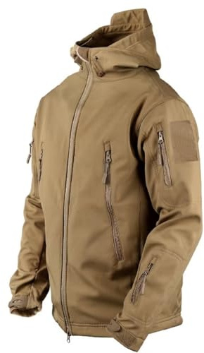 Shuanghao Hombres Impermeables-SoftShell Camuflada-Tácticos Militare - Exteriores Chaqueta Camuflaje Hoodie Coat al aire Libre Caza Multibolsillos Coat Kaqi XL