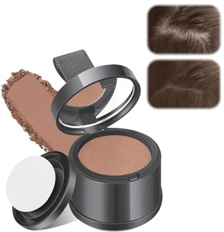 Poudre de Racine pour Cheveux - Teinture Concealer pour Épaissir les Cheveux - Poudre Pressée d'Ombre de Ligne de Hairline (Marron Clair)