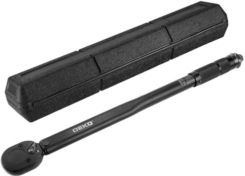 DEKOPRO Llave dinamométrica 3/8 con 24 dientes, Llave dinamométrica 13,6-108,5 Nm,Precisión de calibración ±4%,Llave dinamométrica para ruedas de coche, moto y camión