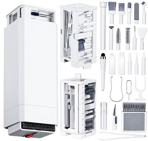 Kit de Nettoyage 32 en 1 pour Appareils Électroniques – Stylos, Brosses et Chiffons pour Téléphones, Écouteurs, Claviers et Écrans – Compact, Réutilisable, Polyvalent