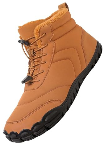 Generiska barfotaskor för män, vattentäta, sneakers fodrade män, vandringsskor, lätta promenadskor, mjuka vinterskor fodrade löparskor, gym, sportskor för fritid, camping