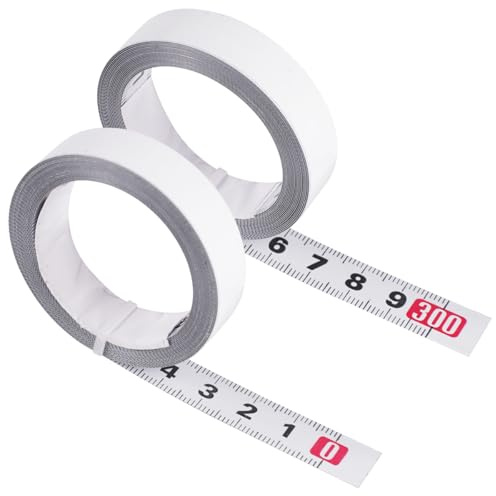 2 Piezas Cinta Métrica Autoadhesiva, 3 Metros Cinta Metrica Adhesiva de Acero Carbono, Regla de Escala Métrica Autoadhesiva para Mesa de Carpintería (Izquierda a Derecha, Derecha a Izquierda)
