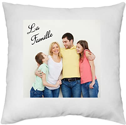 YONACREA - Coussin 40x40cm - Personnalisable avec la Photo ou Le Texte de Votre Choix