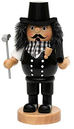 Dekohelden24 Holz Räuchermann Dachdecker, L/B/H: 8 x 7 x 16 cm.