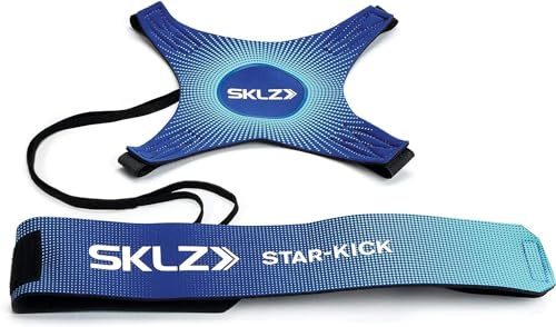 SKLZ Allenatore di Calcio Solo Regolabile,Migliora Controllo Palla,Passaggi e Ricezione,Guanto in Neoprene,Corda Fino a 5,5 Metri,Adatto a Palloni Taglia 3,4,5 - Colore Cobalto