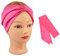 Bandeau Bord Satiné Bandeaux Mode pour Femmes pour Lace Front Fixe Perruque, Facial, Yoga, Sport (1 pcs, Rose)