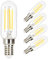 GBLY 4er pack LED Glühbirne E14 Vintage Lampe - T25 Warmweiss Filament Leuchtmittel Edison Glühlampe 2700K 4W Warmweiß Retro Birne Glas Antike Energiesparlampe für Haus Hotel Bar Café
