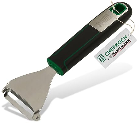 CHEFKOCH Ziehschäler Premium – Rostfreier Edelstahl – Müheloses Schälen dank scharfer Klinge – Ergonomischer Griff für ein einfaches Handling