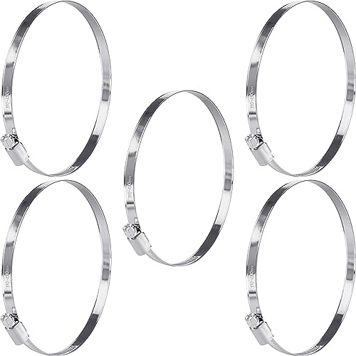 Poppstar Fascette stringitubo in acciaio inox 110-130mm con larghezza di banda 9mm, W2 (5 pezzi)